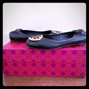 Tory Burch Black Reva Ballet Flats